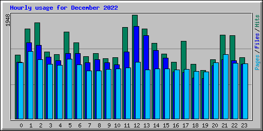 Hourly usage for December 2022