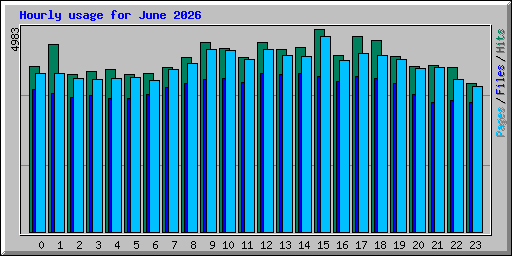 Hourly usage for June 2026